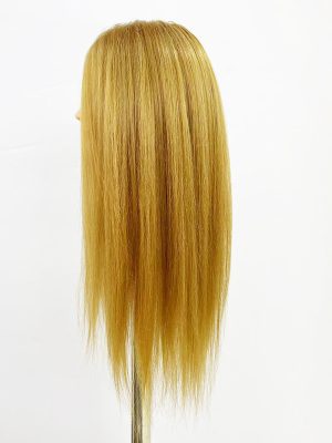 W0081 Yellow practice teaching head molded fiber wig