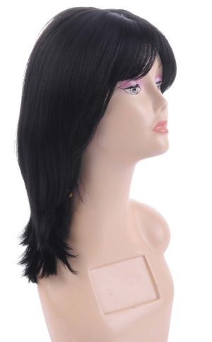 W124Black Color Hair Wigs With Bangs Natural Hair Wigs for Women