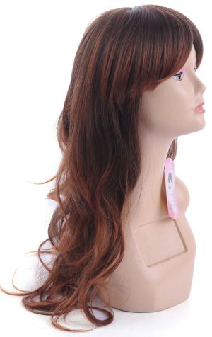 W123 NEWLOOK Long Wavy Curly Wigs With Bangs Women Hair Wig