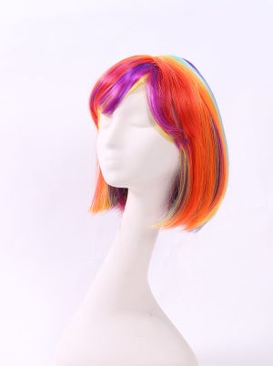 W120NEWLOOK Rainbow Color Bob Hair Wigs for Women