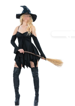 T001Foreign Witch Costume Adjustable Black Trade New  Women Fashion Halloween Holiday