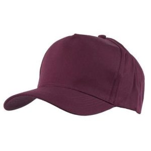 AM0029 FULLY COVERED 5 PANEL BASEBALL CAP in Maroon