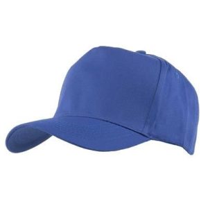 AM0027 FULLY COVERED 5 PANEL BASEBALL CAP in Royal Blue