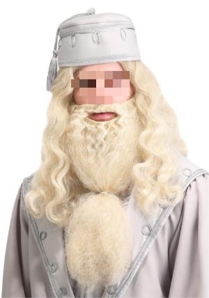 HC0121 Adult Headmaster Wizard Costume Wig and Beard