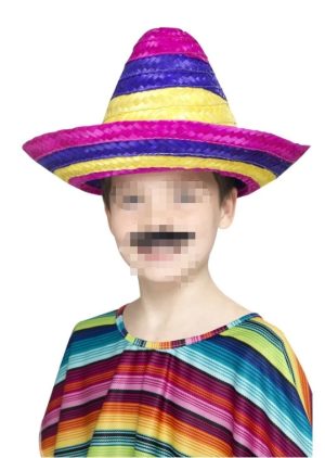 HT002 Smiffys Sombrero Hat People Wear Straw Hats for Halloween Costume