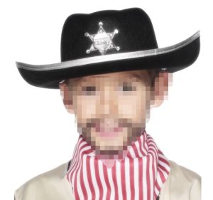 HT005 Sheriff Children Hat Hexagram-shaped western cowboy hat, non-woven fabric shaped hat