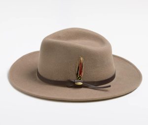 HT139 Solid-color felt hat - English retro jazz hat - Men's and women's flat-brimmed gentleman's hat
