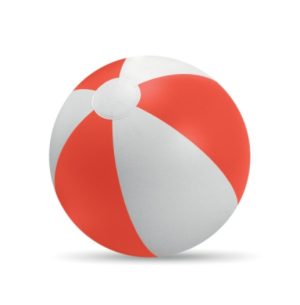 BQ0017 INFLATABLE BEACH BALL in Red MAGNETIC CONNECTABLE, LIGHT-UP LED, SAND-RESISTANT, STARRY SKY PATTERNED BEACH BALL