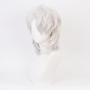 LA00015The spider ghost tired cosplay wig has cat cake silver-white hair strands, cosplay anime wig
