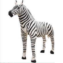 AM0043 Simulation station version zebra plush toy photography prop home decoration