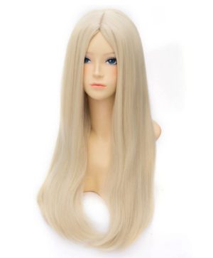 LA00020 Fashionable mid-parted wig (WIG) made of synthetic fiber