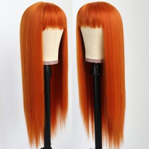 LA0042 A beautiful lady's cosplay of a colorful fringe long straight hair synthetic fiber wig