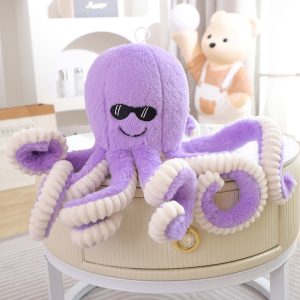 AM0086 New sunglasses octopus, cute octopus doll, children's gift, plush toy, sunglasses style 40cm 0.3