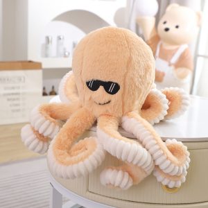 AM0084 New sunglasses octopus, cute octopus doll, children's gift, plush toy, sunglasses style 40cm 0.3