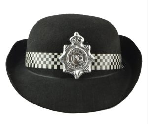 HT162 Woman Hat Dance Party Performance Hat - Black Officer Hat Headgear Festival Game Performance