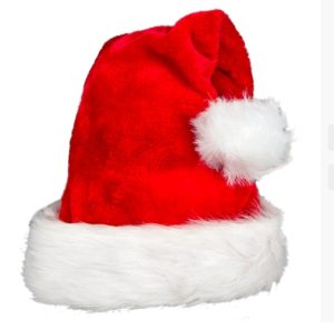 HT242 Classic Luxury Red Santa Hat Santa Claus' Fancy Hat with Long Fur Plushie