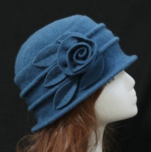 HT209 Autumn and Winter Fashion Woolen Hat, High-end and Elegant Basin Hat for Middle-aged and Elderly People in Winter.
