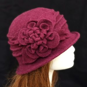 HT222 Autumn and Winter Fashion Woolen Hat, High-end and Elegant Basin Hat for Middle-aged and Elderly People in Winter.