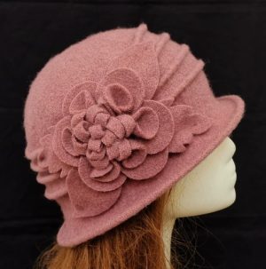 HT223 Autumn and Winter Fashion Woolen Hat, High-end and Elegant Basin Hat for Middle-aged and Elderly People in Winter.