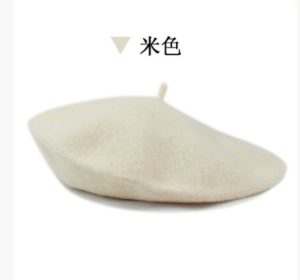 HT265 Woolen Hat, Wool Beret, Autumn and Winter Men's Hat, High-quality Wool, Japanese and Korean Style, Bell Beret.