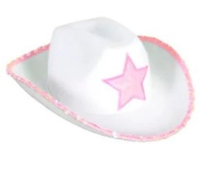 HT349 Dick cowboy hat sequin star hat American white western cowboy hat five-pointed star trendy fashion hat