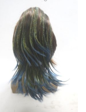 WA001 Wig, human hair mermaid curls, high crown ponytail, voluminous waterfall crown, high crown, sweet and cool curly ponytail, internet celebrity style