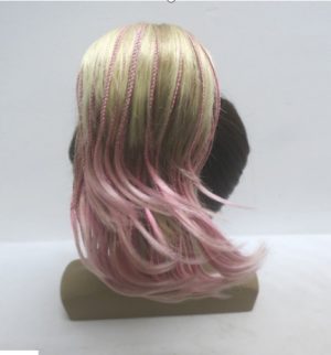 WA002 Wig, human hair mermaid curls, high crown ponytail, voluminous waterfall crown, high crown, sweet and cool curly ponytail, internet celebrity style