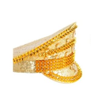 HT400 Double-sided Rhinestone Cross-border Festival Performance Colorful Water Crystal Rivet Ballroom Party Fashion Navy Cap