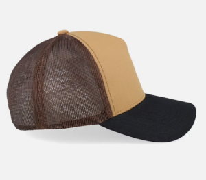 C00268 High-crowned Hard Brim Baseball Cap for Men and Women with Wide Brim to Make Face Look Smaller