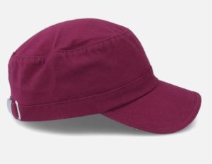 HT462 New style men's solid color smooth surface large head circumference retro short brim flat top military cap outdoor duckbill cap fashion