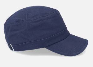 HT464 New style men's solid color smooth surface large head circumference retro short brim flat top military cap outdoor duckbill cap fashion
