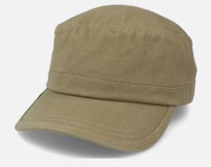 HT473 New style men's solid color smooth surface large head circumference retro short brim flat top military cap outdoor duckbill cap fashion