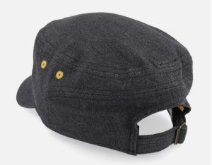HT474 New style men's solid color smooth surface large head circumference retro short brim flat top military cap outdoor duckbill cap fashion