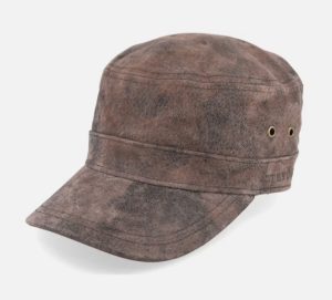 C00239 New style men's solid color smooth surface large head circumference retro short brim flat top military cap outdoor duckbill cap fashion