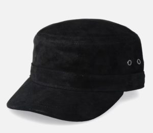 C00240 New style men's solid color smooth surface large head circumference retro short brim flat top military cap outdoor duckbill cap fashion
