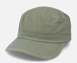 C00243 New style men's solid color smooth surface large head circumference retro short brim flat top military cap outdoor duckbill cap fashion